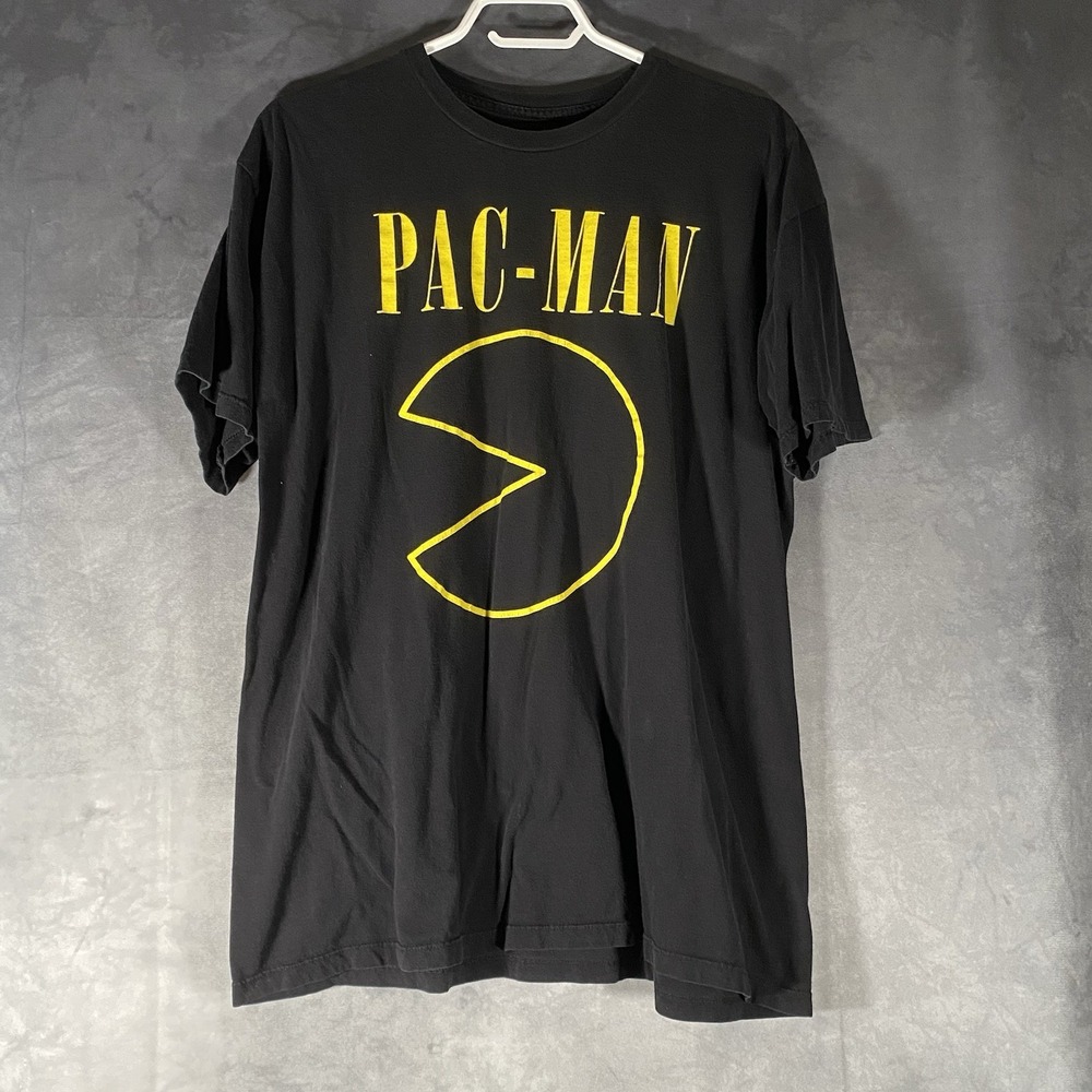 PAC-MAN Mad Engine Black‎ T-shirt Men's Size XL Retro Gamer Lightweight